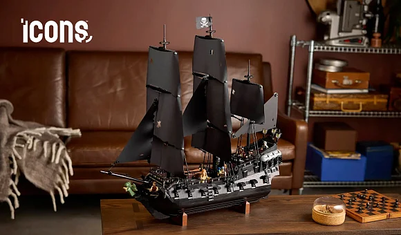 LEGO Icons Le navire pirate du capitaine Jack Sparrow – Le Black Pearl 2025