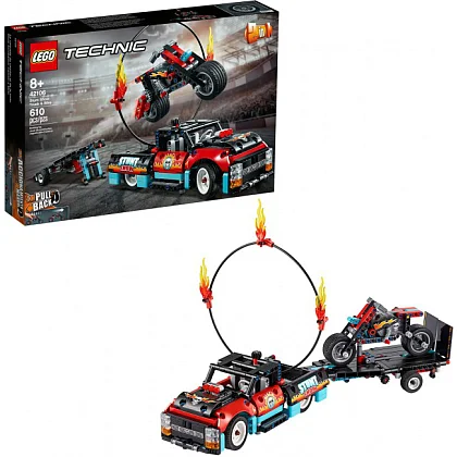 Furgonetka i motocykl kaskaderski 42106 LEGO® Technic