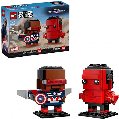 Captain America en Rode Hulk figuren 40668 LEGO® BrickHeadz™