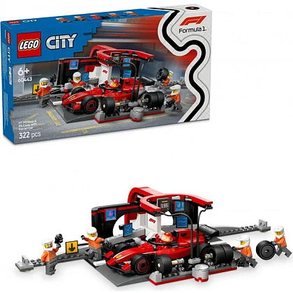 F1-depotstopp og -team med Ferrari-bil 60443 LEGO® City