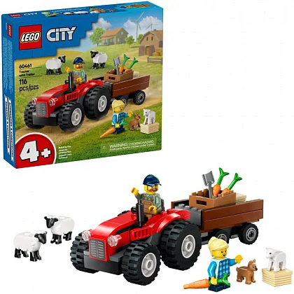 Red Farm Tractor with Trailer & Sheep 60461 LEGO® City