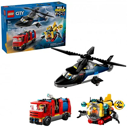 Remix - helikopter, brandbil og ubåd 60462 LEGO® City