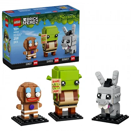 Figuras de Shrek, Asno y Jengi 40923 LEGO&reg; BrickHeadz&trade;