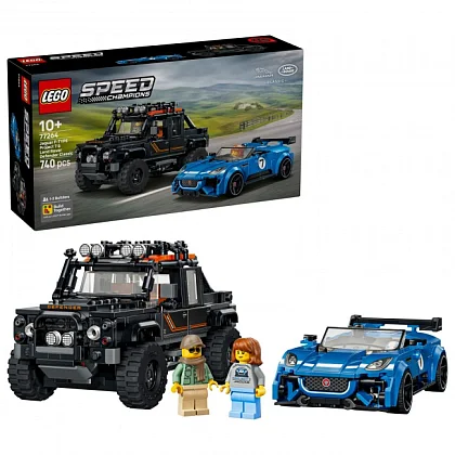 Jaguar Project 7 și Land Rover Defender 77264 LEGO&reg; Speed Champions