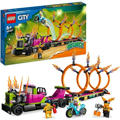 Wyzwanie kaskaderskie - ciężarówka i ogniste obręcze 60357 LEGO® City