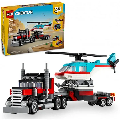 Camión Plataforma con Helicóptero 31146 LEGO® Creator 3in1